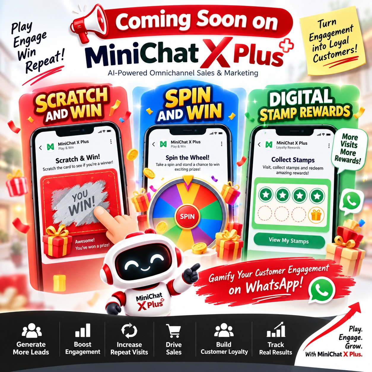 MiniChat X Plus+ Gamification Promo Poster
